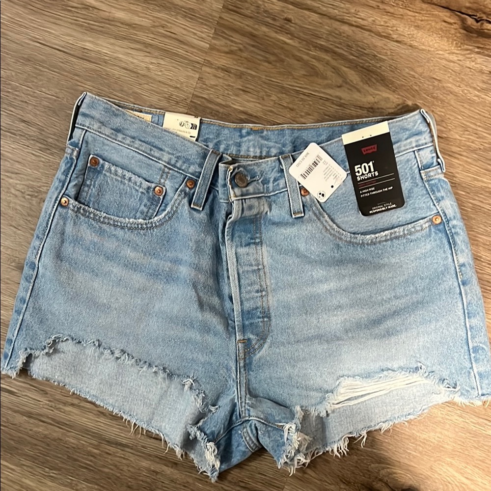 Levi's Women's Light Blue Denim Shorts